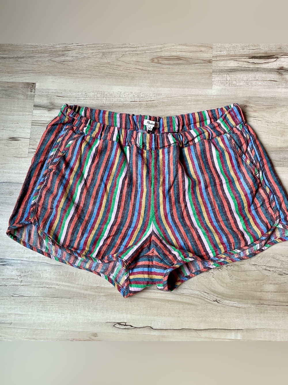 Madewell linen blend Striped Multicolor Women’s Lounge Shorts